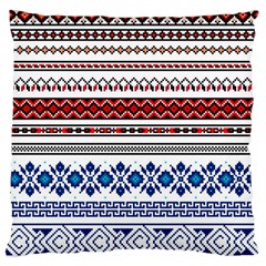 Illustration Ukrainian Folk Seamless Pattern Ornament Ethnic Ornament Border Element Large Cushion Case (two Sides) by Wegoenart