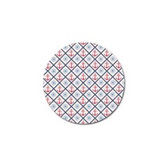 Seamless Pattern With Cross Lines Steering Wheel Anchor Golf Ball Marker (10 Pack) by Wegoenart