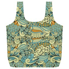 Light Colors Ethnic Decorative Pattern Batik Full Print Recycle Bag (xxl)