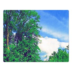 The Deep Blue Sky Double Sided Flano Blanket (large)  by Fractalsandkaleidoscopes