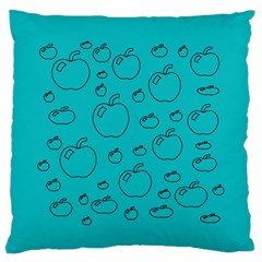 Small Apples And Big Apples Large Cushion Case (two Sides) by pepitasart