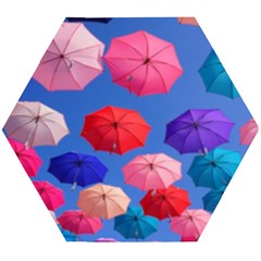 Rainbow Umbrella Wooden Puzzle Hexagon by Sparkle