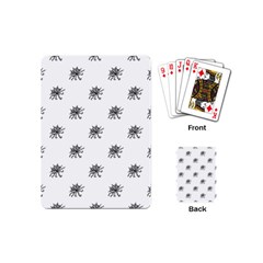 Stylized Black And White Floral Print Playing Cards Single Design (mini) by dflcprintsclothing