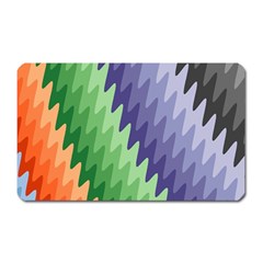 Zigzag Waves Magnet (rectangular) by Sparkle