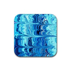 Blue Waves Rubber Coaster (square) 