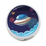 Ufo Alien Spaceship Galaxy 4-Port USB Hub (Two Sides) Front