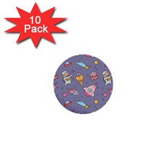 Outer Space Seamless Background 1  Mini Buttons (10 Pack)  by Vaneshart