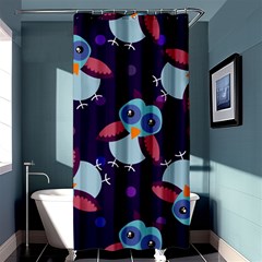 Owl Pattern Background Shower Curtain 36  X 72  (stall)  by Vaneshart