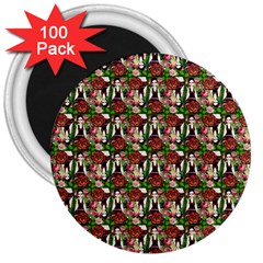 Swimmer 20s Green 3  Magnets (100 Pack)