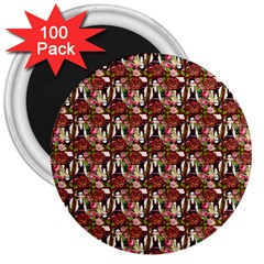 Swimmer 20s Burgundy 3  Magnets (100 Pack)