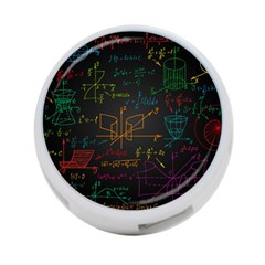 Mathematical Colorful Formulas Drawn By Hand Black Chalkboard 4-port Usb Hub (one Side) by Vaneshart