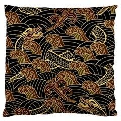 Oriental Traditional Seamless Pattern Dragon Large Cushion Case (one Side)