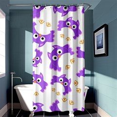 Purple Owl Pattern Background Shower Curtain 36  X 72  (stall)  by Vaneshart