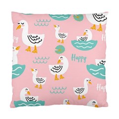 Cute Happy Duck Gift Card Design Seamless Pattern Template Standard Cushion Case (one Side) by Vaneshart