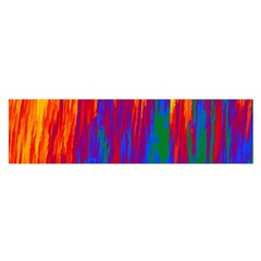 Gay Pride Rainbow Vertical Paint Strokes Satin Scarf (oblong) by VernenInk