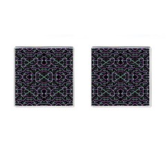 Lines And Dots Motif Geometric Seamless Pattern Cufflinks (square)