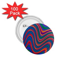 Gay Pride Rainbow Wavy Thin Layered Stripes 1 75  Buttons (100 Pack)  by VernenInk