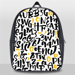 Letters-pattern School Bag (large)