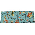 Seamless-pattern-musical-instruments-notes-headphones-player Body Pillow Case Dakimakura (Two Sides) Back