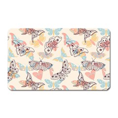 Pattern-with-hand-drawn-butterflies Magnet (rectangular)