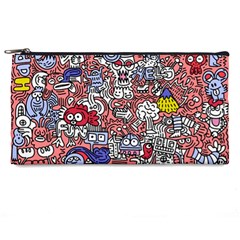 Hand-drawn-vector-illustration-doodle-funny-world-illustrator-line-tools-drawing-flat-design Pencil Case