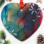 Flower Dna Ornament (Heart) Front