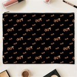 Out Word Motif Print Pattern Cosmetic Bag (XXXL) Front