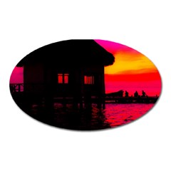 Ocean Dreaming Oval Magnet by essentialimage