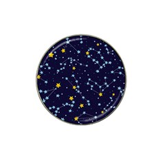 Seamless Pattern With Cartoon Zodiac Constellations Starry Sky Hat Clip Ball Marker (4 Pack) by BangZart