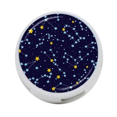 Seamless Pattern With Cartoon Zodiac Constellations Starry Sky 4-port Usb Hub (two Sides) by BangZart