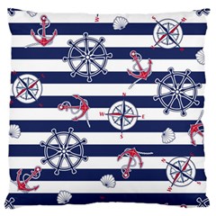 Seamless Marine Pattern Large Cushion Case (one Side)