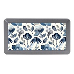 Indigo Watercolor Floral Seamless Pattern Memory Card Reader (mini) by BangZart