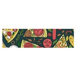 Vector seamless pizza slice pattern hand drawn pizza illustration great background Satin Scarf (Oblong) Front