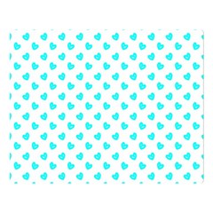 White Light Blue Hearts Pattern, Pastel Sky Blue Color Double Sided Flano Blanket (large)  by Casemiro