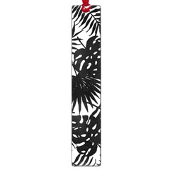 Black And White Tropical Leafs Pattern, Vector Image Large Book Marks by Casemiro