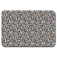 Leopard Spots Pattern, Geometric Dots, Animal Fur Print Large Doormat 