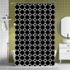 Pattern Abstrait Ronds Noir Shower Curtain 48  X 72  (small)  by kcreatif