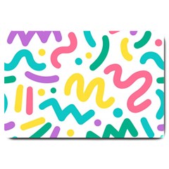 Abstract Pop Art Seamless Pattern Cute Background Memphis Style Large Doormat  by BangZart