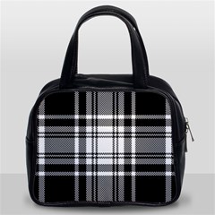 Pixel Background Design Modern Seamless Pattern Plaid Square Texture Fabric Tartan Scottish Textile Classic Handbag (two Sides) by BangZart