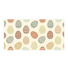 Seamless Pattern Colorful Easter Egg Flat Icons Painted Traditional Style Satin Wrap by BangZart