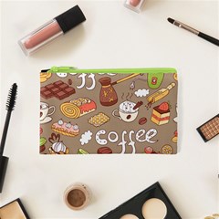 Vector Seamless Pattern With Doodle Coffee Equipment Cosmetic Bag (xs) by BangZart