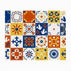 Mexican Talavera Pattern Ceramic Tiles With Flower Leaves Bird Ornaments Traditional Majolica Style Small Glasses Cloth by BangZart