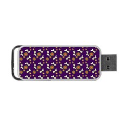 Clown Ghost Pattern Purple Portable Usb Flash (one Side) by snowwhitegirl