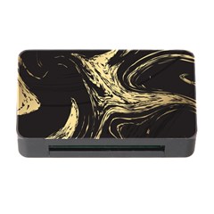 Black And Gold Marble Memory Card Reader With Cf by Dushan