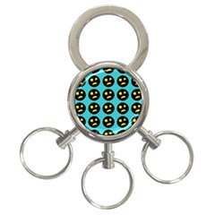 005 - Ugly Smiley With Horror Face - Scary Smiley 3-ring Key Chain by DinzDas