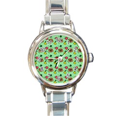 Lady Bug Fart - Nature And Insects Round Italian Charm Watch by DinzDas