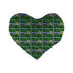 Game Over Karate And Gaming - Pixel Martial Arts Standard 16  Premium Flano Heart Shape Cushions Front