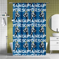 Scooter Captain - Moped And Scooter Riding Shower Curtain 48  X 72  (small)  by DinzDas