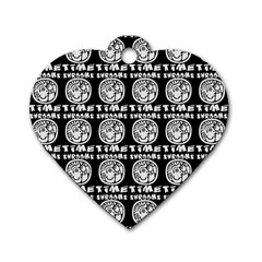 Inka Cultur Animal - Animals And Occult Religion Dog Tag Heart (two Sides) by DinzDas