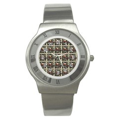 Bmx And Street Style - Urban Cycling Culture Stainless Steel Watch by DinzDas